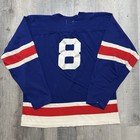 Vtg Emerson O shea New Jersey Usa Blue red Lace Collar Hockey Durene Jersey S