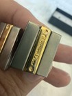 Dior Signed Two-tone Silver gold Rectangle Bullet Back Cufflinks For Men