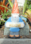 100  Cement Large Gnome  Outdoor Garden Unpainted - 21  Tall X 12 w 