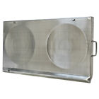 31   X 17   Stainless Steel Convex Comal Griddle Plancha Grill Double Stove