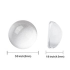 200 Pcs Transparent Half Round Circle Flat Back Clear Glass Cabochons 8mm 4 5mm