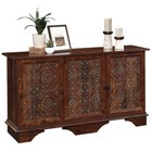 Pemberly Row Contemporary Wood Buffet And Sideboard Table In Curado Cherry