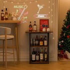 Floor Standing Freestanding Whiskey Rack  3 Tier Wine Rack Mini Black   Brown 