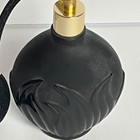 Vintage Perfume Atomizer Black Satin Glass Pump Tassel Art Deco Empty Bottle