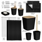 Clara Clark Black Bathroom Set  Sets Complete Set   Bath Rugs 