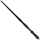 15  Hand Turned Emerald Tear Teak Wood Magic Wand Witch Wizard W  Velvet Bag