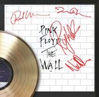 Pink Floyd The Wall Framed Black Wood Reproduction Signature Gold Lp Display 