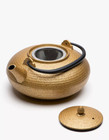 Wazuqu 22oz Teapot Orbits Gold Cast Iron Kettle Japan New W box From Teavana