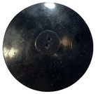 Rare Antique Vintage Large 1 75   carved Black Celluloid Wafer 2 Hole Button Euc