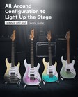 Donner Dst-550 Electric Guitar With Tremolo Bar Gig Bag Black Mirage Gradation