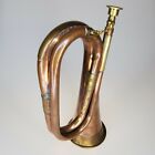Copper   Brass Horn Military Cavalry Signal Bugle Regiment Civil War Style Vtg
