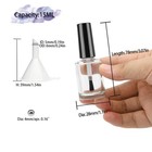 Empty Nail Polish Bottles With Brush Cap  15ml Empty Glass Refillable Nail Po   
