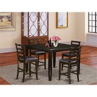 Atlin Designs 5-piece Dining Set W  Leather Stools In Cappuccino