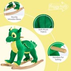 Wooden Rocking Horse Plush Dinosaur Animal Rocker Ride On Toys For Kids 3 And Up