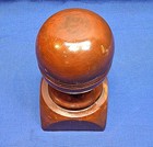 Antique Early 1900 s Cherry Turned Wood Newel Post Top Architectural Salvage