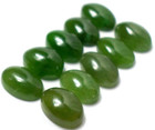 20 Vintage 6x4mm Oval Nephrite Green Jade Loose Stones Cabochons Gemstones New