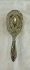 Vintage Silver Plated Vanity Set  Mirror Comb   Brush Ornate Floral Design Heavy