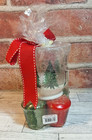 Yankee Candle Crackle Glass Snowman Votive Candle Holder W 4 Votive Candles New