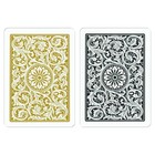 Copag 1546 Design 100  Plastic Playing Cards  Poker Size Standard Black gold    