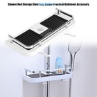 Adjustable Tension Shower Caddy No-drilling Bath Shelf With Hook