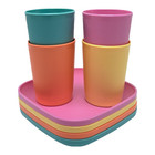 Tupperware Kids Mini Miniature Toy Play Set     Plates   Tumblers