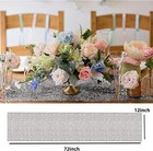Silver Sequin Table Runner 1pack 12 X 108 Inch Long 12x108 Inch Silver 1pack