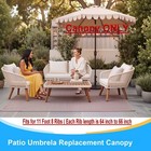 11ft Market Patio Umbrella Vented 8 Rib Replacement Canopy Fade Resistance