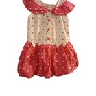 Vintage Girls Rachel s Kids Bubble Sundress  4 5 Pink White Polka Dots Hearts