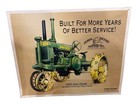Vintage 1996 John Deere Tractor Metal Tin Sign Desperate Enterprises 1933 Usa