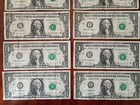 Lot Of  12  Us  1  star  Federal Reserve Notes  One Dollar Bills  Circulated 