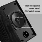 30w X 2 Powered Bookshelf Speakers - 3 5-rca Input For Turntable  Tv  Pc  Record