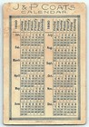 Coats Calendar 1890 Card Trade Thread Street Cotton Spool Victorian Musicians 