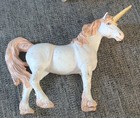 2x Schleich Papo White Unicorn Figurines Lot Vintage 2004 2006 Fantasy Toys