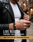 Mens Beaded Bracelets  Cross Bracelet For Men With Hematite Black Obsidian La   