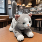 Gray Kitten Cat 15 Inch Stuffed Animal Plush Toys Toddler Doll Kids Gifts