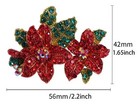 Poinsettia Brooch Pendant Pin Christmas Fashion Jewelry Fast Free Ship