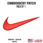 Swoosh Embroidered Patch 2 25  Iron On Sew On Embroidery Badge Logo Applique