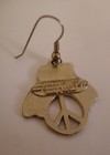 Led Zeppelin Vintage Earring Dangle Peace Sign Band Biker Classic Rock Single