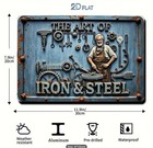 Metal Iron   Steel Art Sign - Blacksmith Forge Design - New 12x8