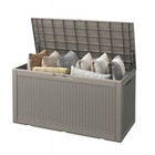 100 Gallon Deck Box Lockable Resin Outdoor Storage Box Waterproof Outdoor