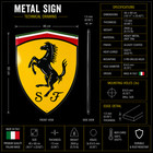 Ferrari Sf Heavy Metal Sign     Automotive Wall Decor     46x60 Cm  18 1       23 6    