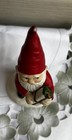 Vintage Ceramic Christmas Gnome Elf Figurine With Present