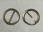 Matching Pair Of 1700 s Silver Fur Trade Era Brooch Gorget Pin Ring Clasp