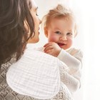 Baby Burp Cloths Set For Unisex Newborn Burping Rags Boys Girls White Cotton