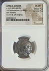 Attica Athens Archaic Style Tetradrachm Ngc  Ch Vf Ancient Silver Coin