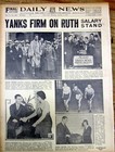 1930 Ny Daily News Hdlne Newspaper Ny Yankees Firm On Babe Ruth Salary Decrease