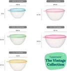 Tupperware Wonderlier Sheer Bowls Set Of 5 With Limited Edition Lid Colors New