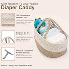 Baby Diaper Caddy Organizer  Portable Nursery Storage Basket With M Yellow