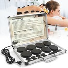 Portable Hot Stone Massage Set - 18pcs Basalt Stones  Electric Warmer For Spa  H