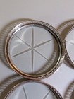 Vintage Watson Co Sterling Silver Rim Glass Coasters Set Of 6 Starburst